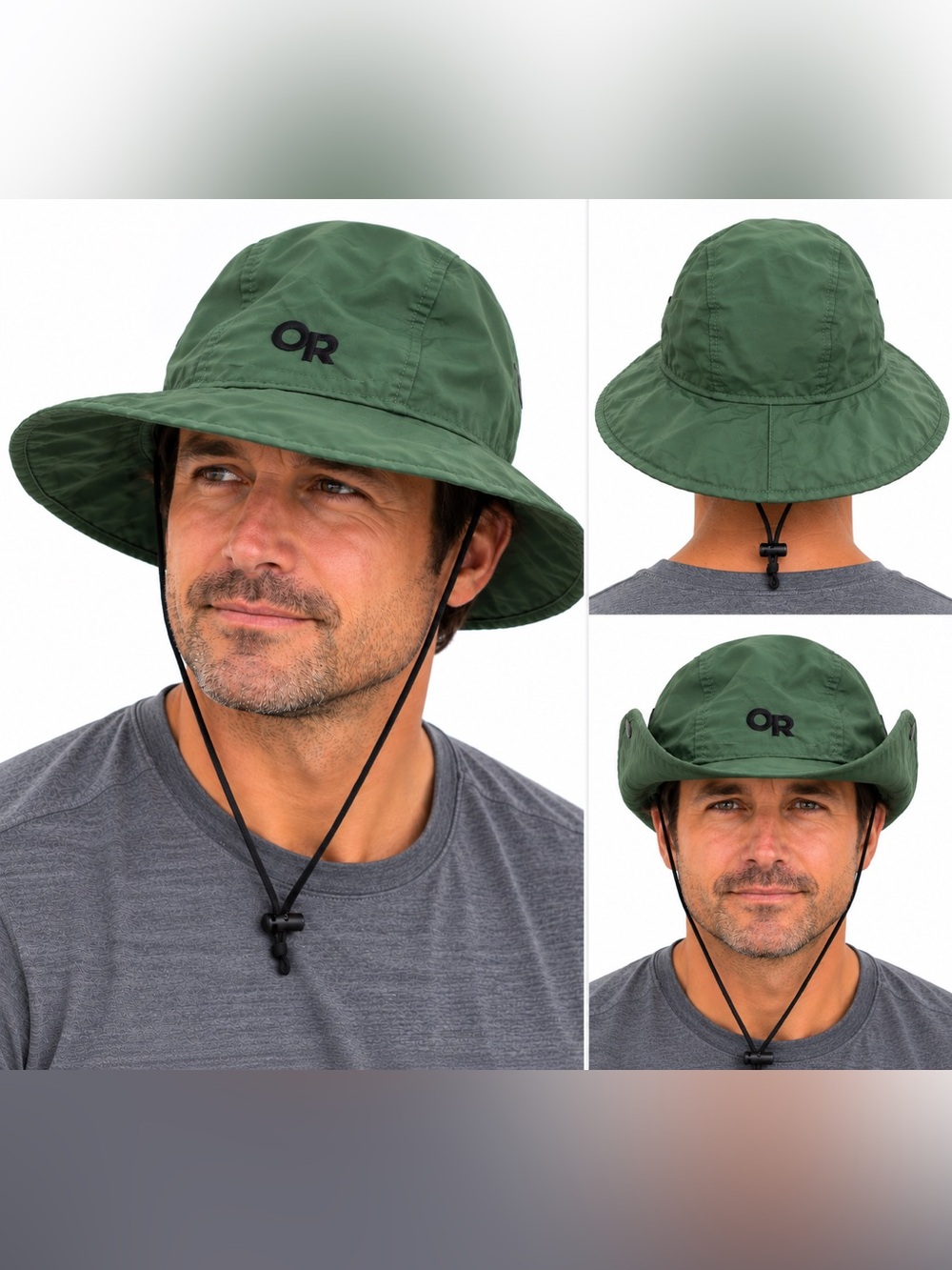 OR Outdoor Research Seattle Sombrero Gore-Tex Hat Green Waterproof Hiking Large